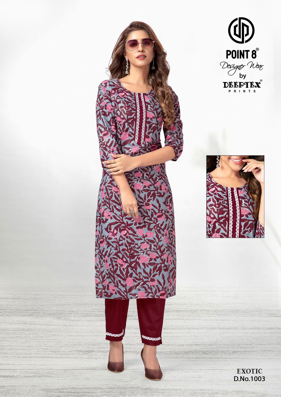 Deeptex Exotic 1 Casual Wear Wholesale Kurti With Pant Collection